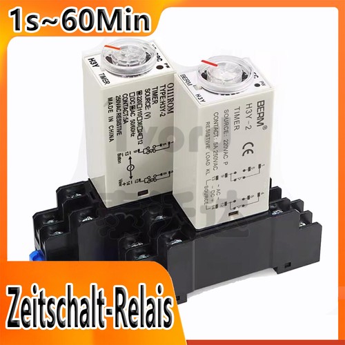 Zeitschalt relais 60min - zeitschalt-relais, 1s~60min
